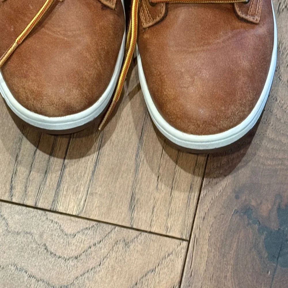Polo Ralph Lauren Kids Court Sneaker Boot Tan Brown Mid Top Size 3Y